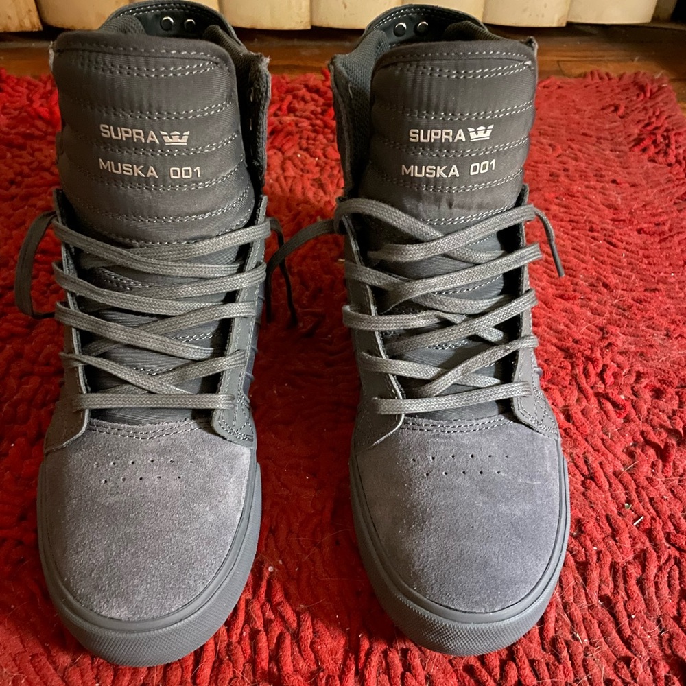 Supra Muska 001 Evo Charcoal High-Top Sneakers.